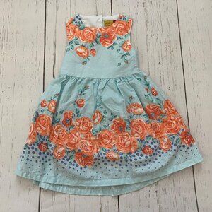 Penelope Mack Turquoise Floral Dress 24M